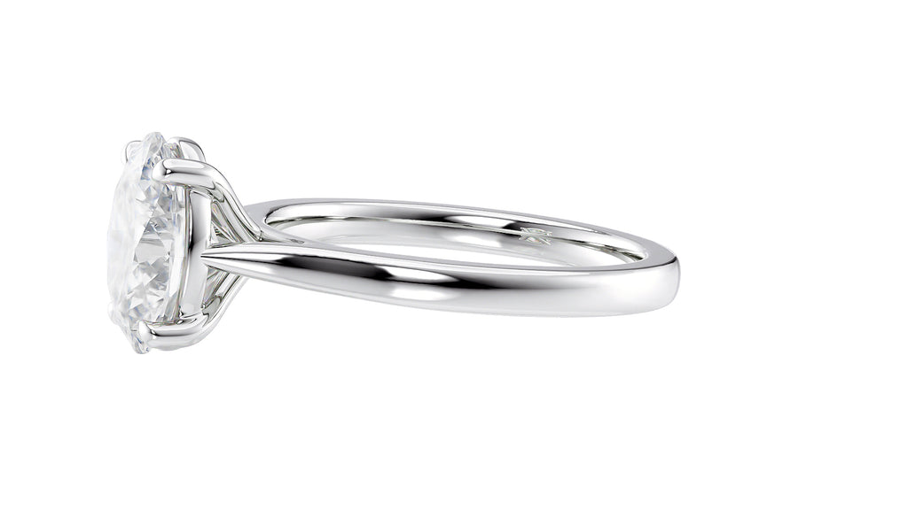 Oval Solitaire Diamond Engagement Ring