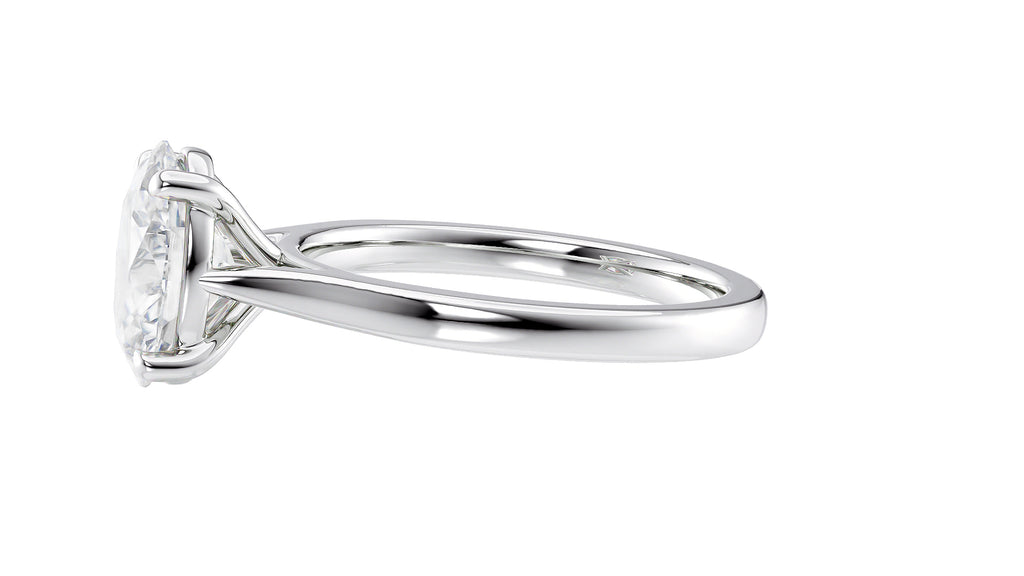 Oval Solitaire Diamond Engagement Ring