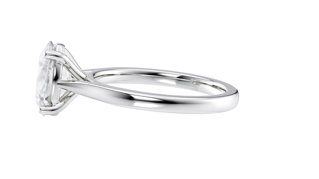 Oval Solitaire Diamond Engagement Ring