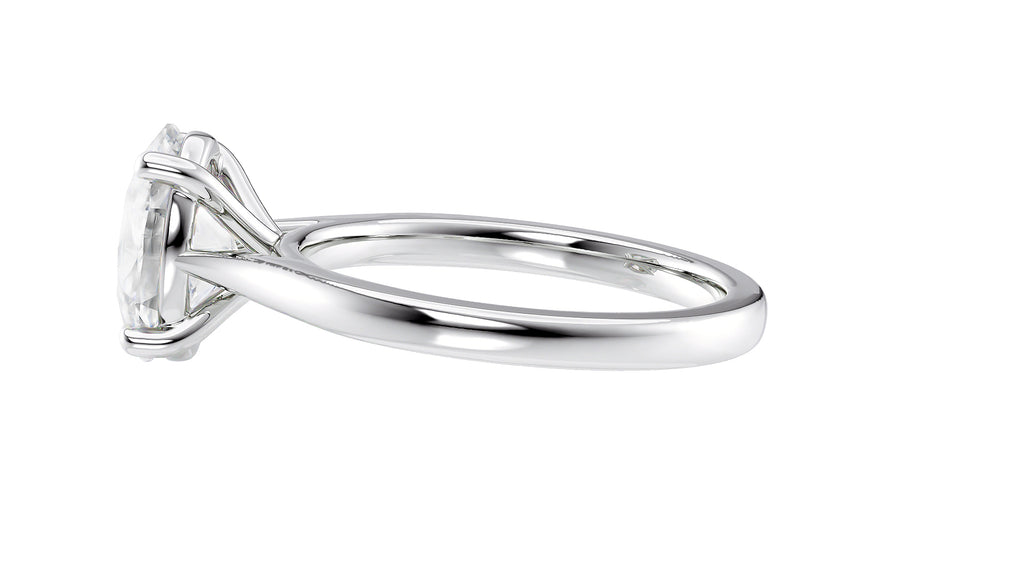 Oval Solitaire Diamond Engagement Ring