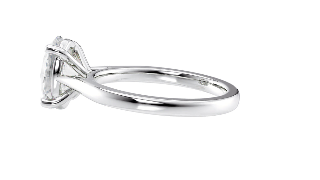 Oval Solitaire Diamond Engagement Ring