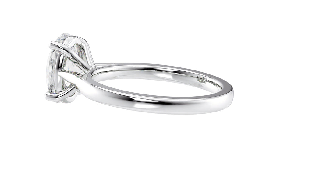 Oval Solitaire Diamond Engagement Ring