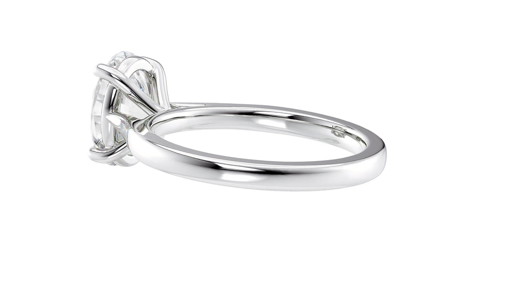 Oval Solitaire Diamond Engagement Ring