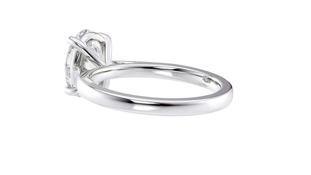 Oval Solitaire Diamond Engagement Ring