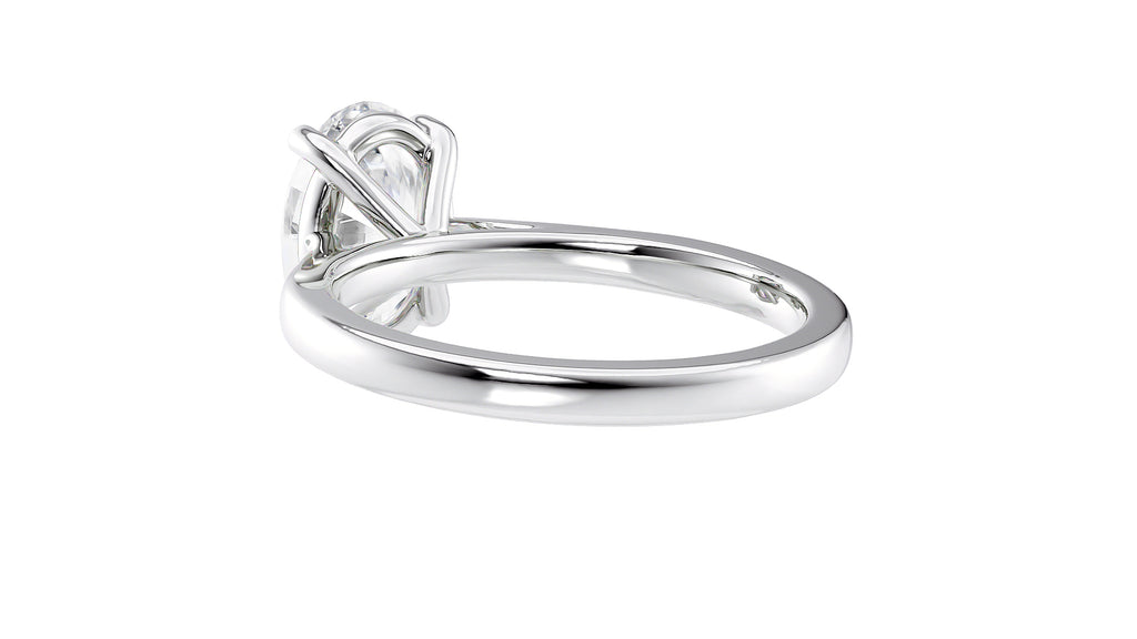 Oval Solitaire Diamond Engagement Ring