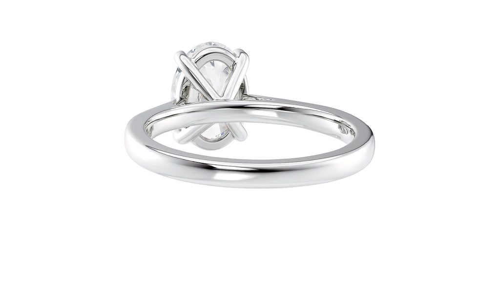 Oval Solitaire Diamond Engagement Ring