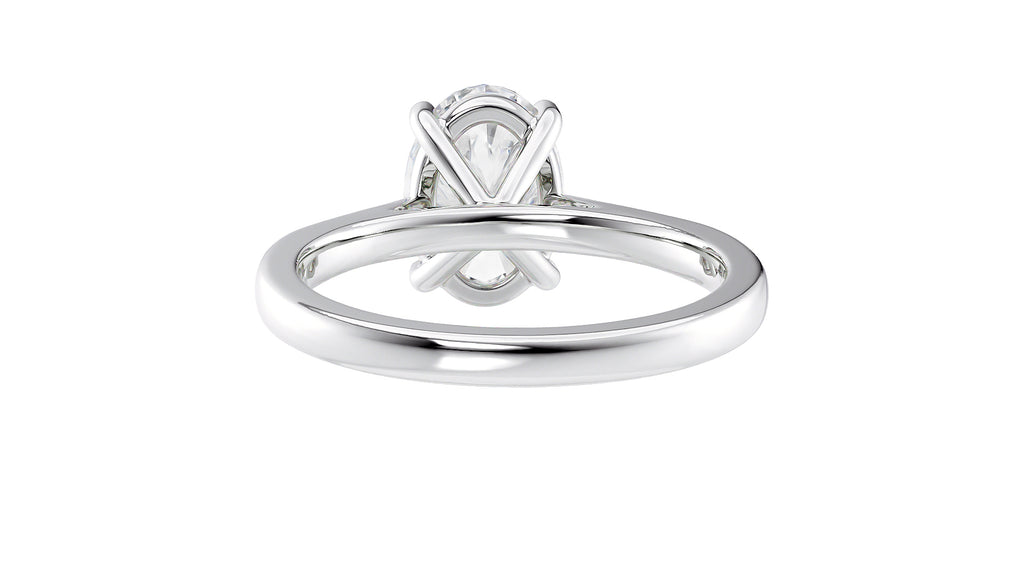 Oval Solitaire Diamond Engagement Ring
