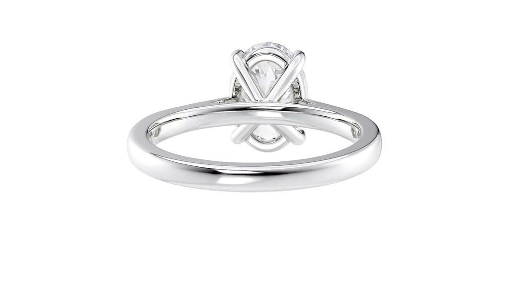 Oval Solitaire Diamond Engagement Ring