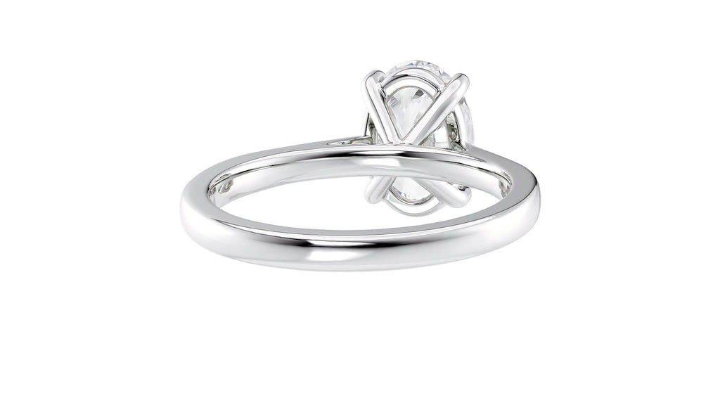 Oval Solitaire Diamond Engagement Ring