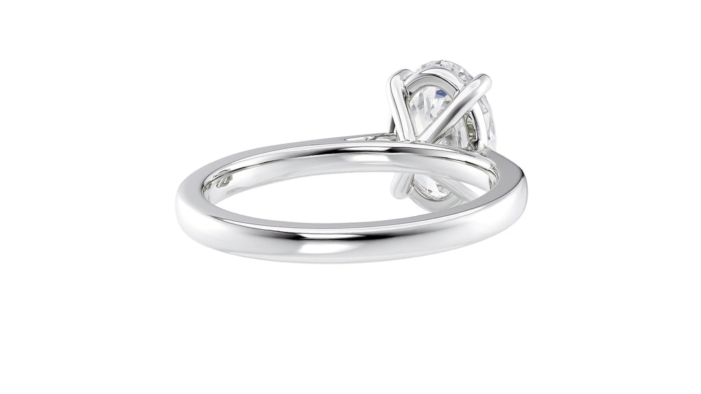Oval Solitaire Diamond Engagement Ring