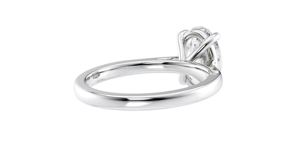 Oval Solitaire Diamond Engagement Ring