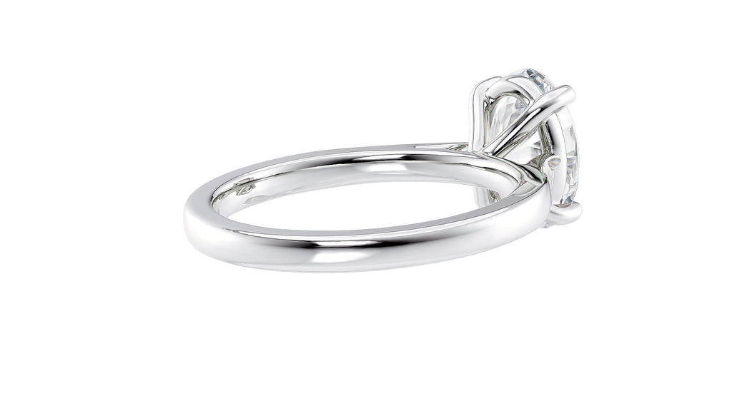 Oval Solitaire Diamond Engagement Ring