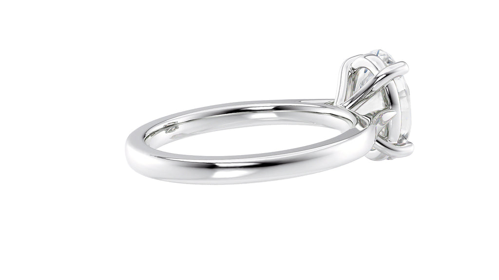 Oval Solitaire Diamond Engagement Ring