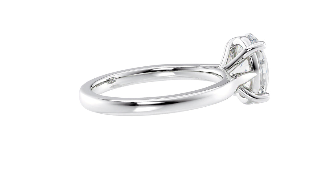Oval Solitaire Diamond Engagement Ring