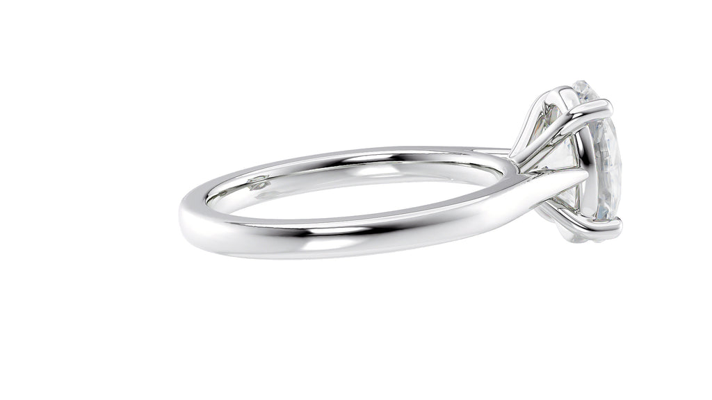 Oval Solitaire Diamond Engagement Ring