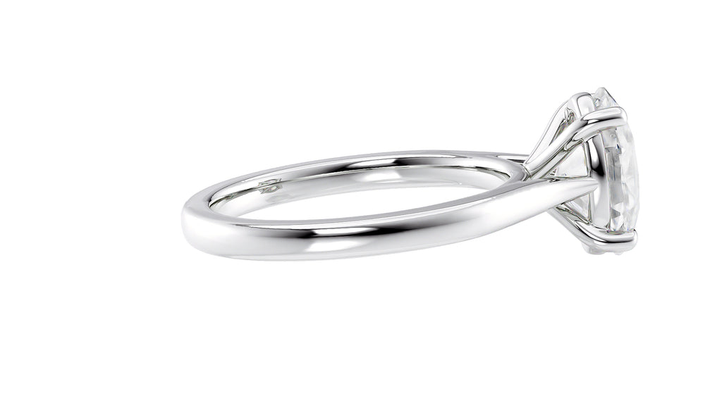 Oval Solitaire Diamond Engagement Ring