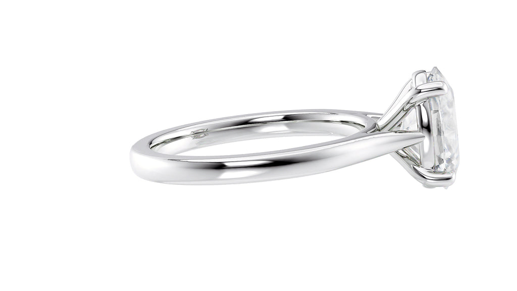 Oval Solitaire Diamond Engagement Ring