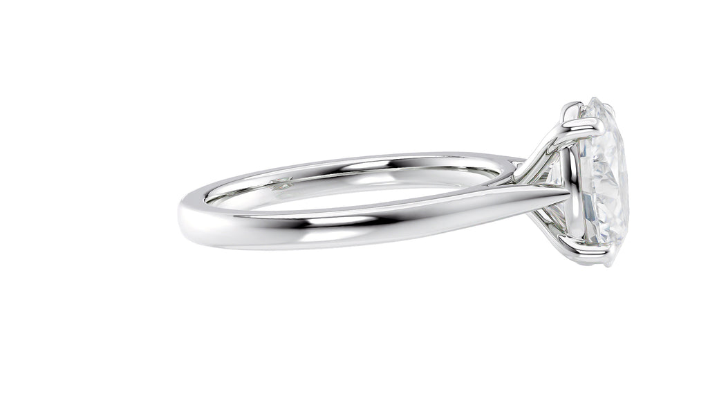 Oval Solitaire Diamond Engagement Ring