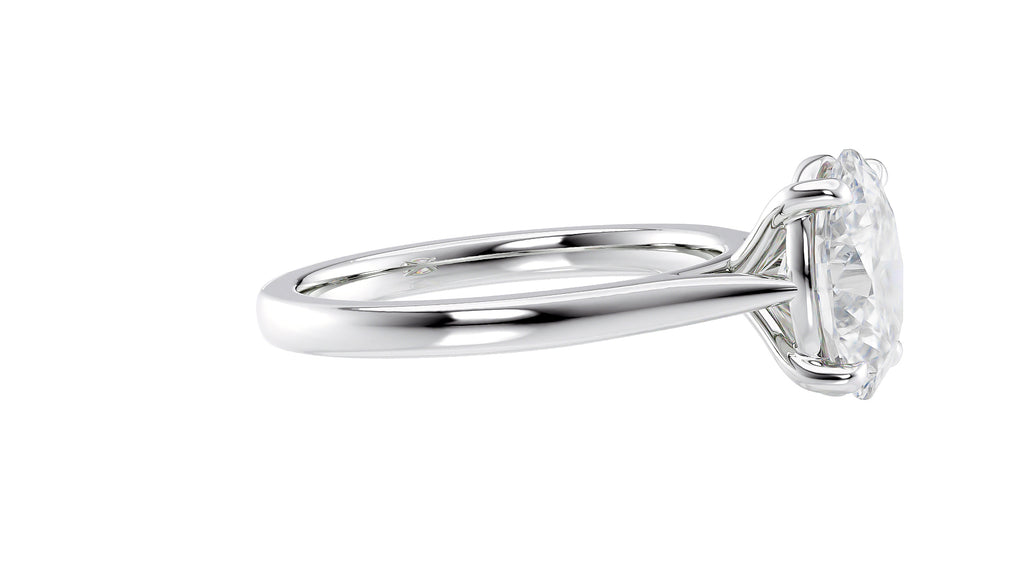 Oval Solitaire Diamond Engagement Ring