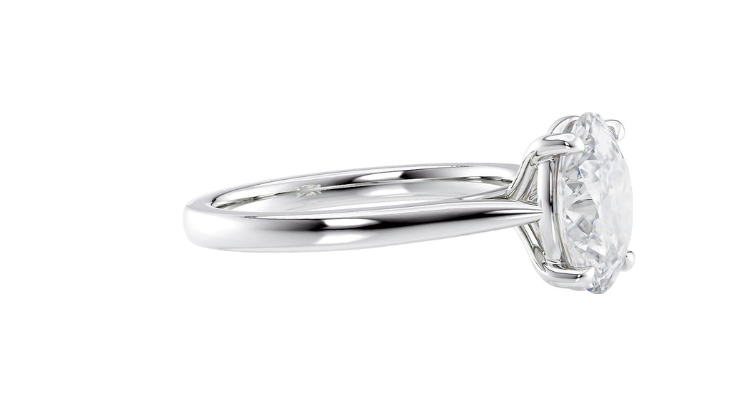 Oval Solitaire Diamond Engagement Ring