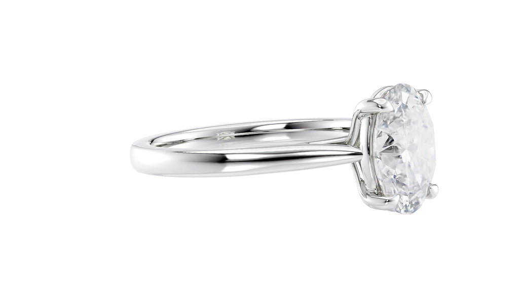 Oval Solitaire Diamond Engagement Ring