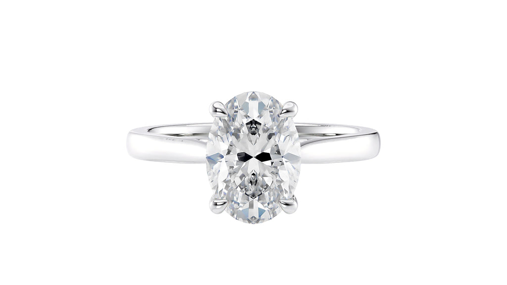 Oval Solitaire Diamond Engagement Ring