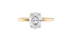 Oval Solitaire Contemporary Style Diamond Engagement Ring