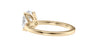 Oval Solitaire Contemporary Style Diamond Engagement Ring
