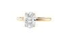 Oval Solitaire Contemporary Style Diamond Engagement Ring