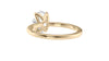 Oval Solitaire Contemporary Style Diamond Engagement Ring