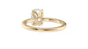Oval Solitaire Contemporary Style Diamond Engagement Ring