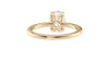 Oval Solitaire Contemporary Style Diamond Engagement Ring