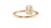 Oval Solitaire Contemporary Style Diamond Engagement Ring