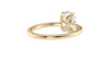 Oval Solitaire Contemporary Style Diamond Engagement Ring