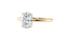 Oval Solitaire Contemporary Style Diamond Engagement Ring