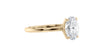 Oval Solitaire Contemporary Style Diamond Engagement Ring