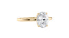 Oval Solitaire Contemporary Style Diamond Engagement Ring