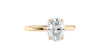 Oval Solitaire Contemporary Style Diamond Engagement Ring