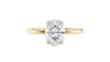 Oval Solitaire Contemporary Style Diamond Engagement Ring
