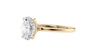 Oval Solitaire Contemporary Style Diamond Engagement Ring
