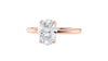 Oval Solitaire Contemporary Style Diamond Engagement Ring