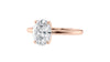 Oval Solitaire Contemporary Style Diamond Engagement Ring