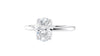 Oval Solitaire Contemporary Style Diamond Engagement Ring