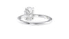 Oval Solitaire Contemporary Style Diamond Engagement Ring