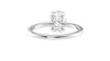 Oval Solitaire Contemporary Style Diamond Engagement Ring