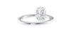 Oval Solitaire Contemporary Style Diamond Engagement Ring