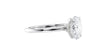 Oval Solitaire Contemporary Style Diamond Engagement Ring