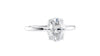 Oval Solitaire Contemporary Style Diamond Engagement Ring