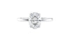 Oval Solitaire Contemporary Style Diamond Engagement Ring