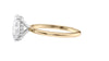 Oval Solitaire Hidden Halo Slim Band Diamond Engagement Ring